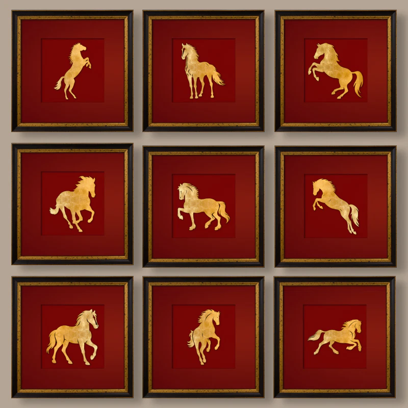 Bộ 9 Tranh Cửu Mã – Quà Tặng Doanh Nghiệp Cao Cấp