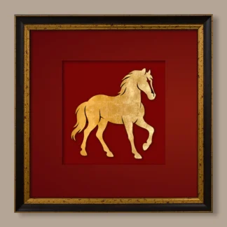 Mã Túc Hành – Mã Vương Collection No.7 | Gold Leaf Art – Quà Tặng Phong Thuỷ Cao Cấp