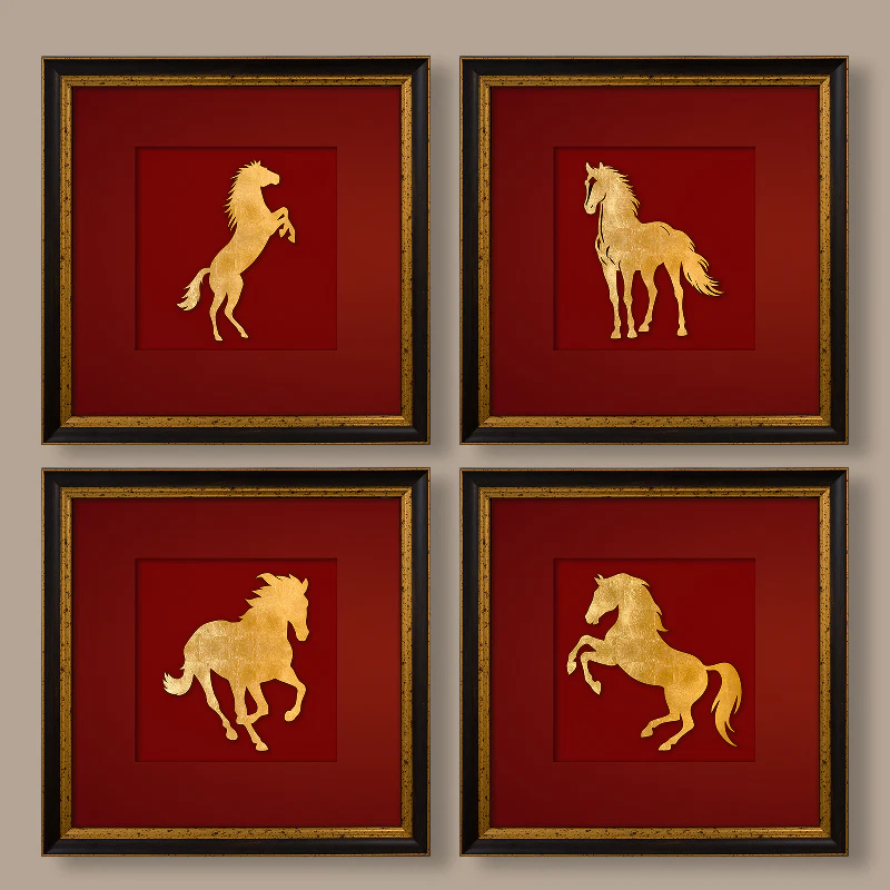 Bộ 4 Tranh Tứ Mã – Quà Tặng Tết Doanh Nghiệp Số Lượng Lớn