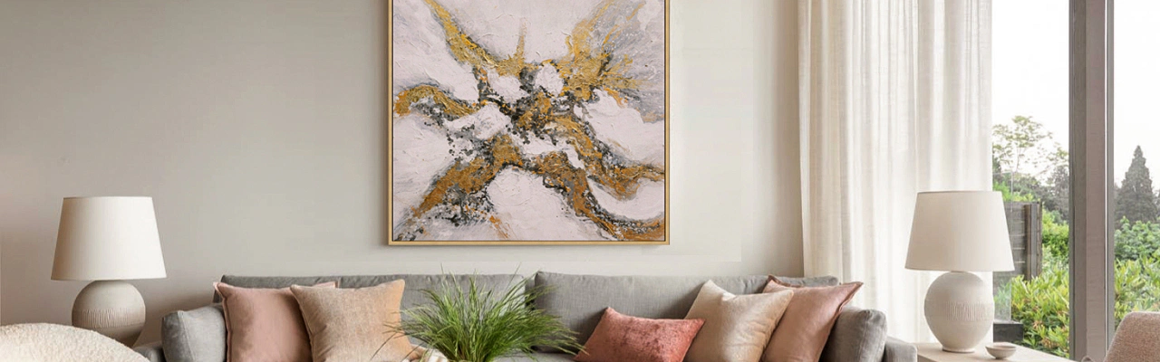 Tranh treo tường phòng khách hiện đại