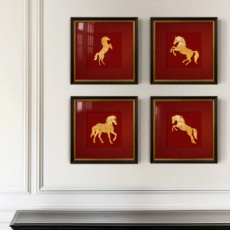 bộ 4 tranh tứ mã quà tặng tết doanh nghiệp