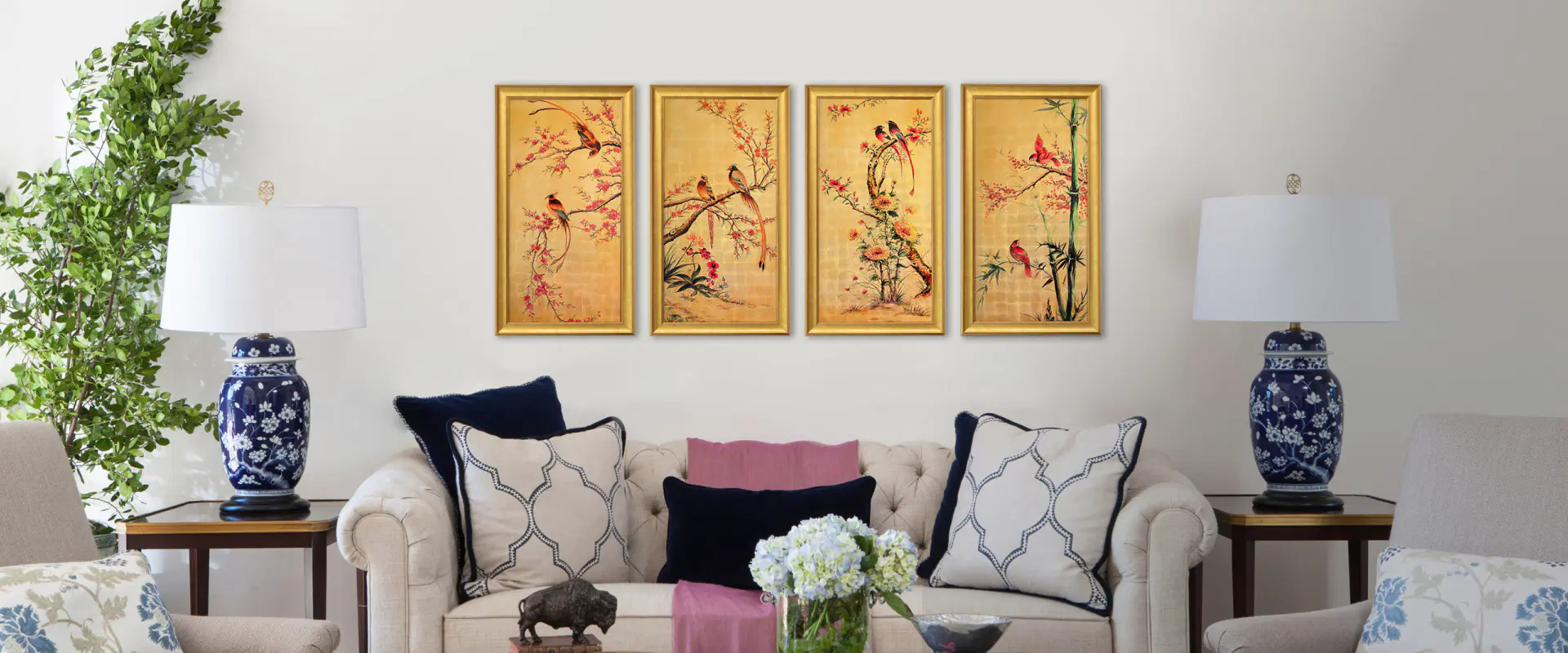 Tranh sơn dầu treo tường phòng khách