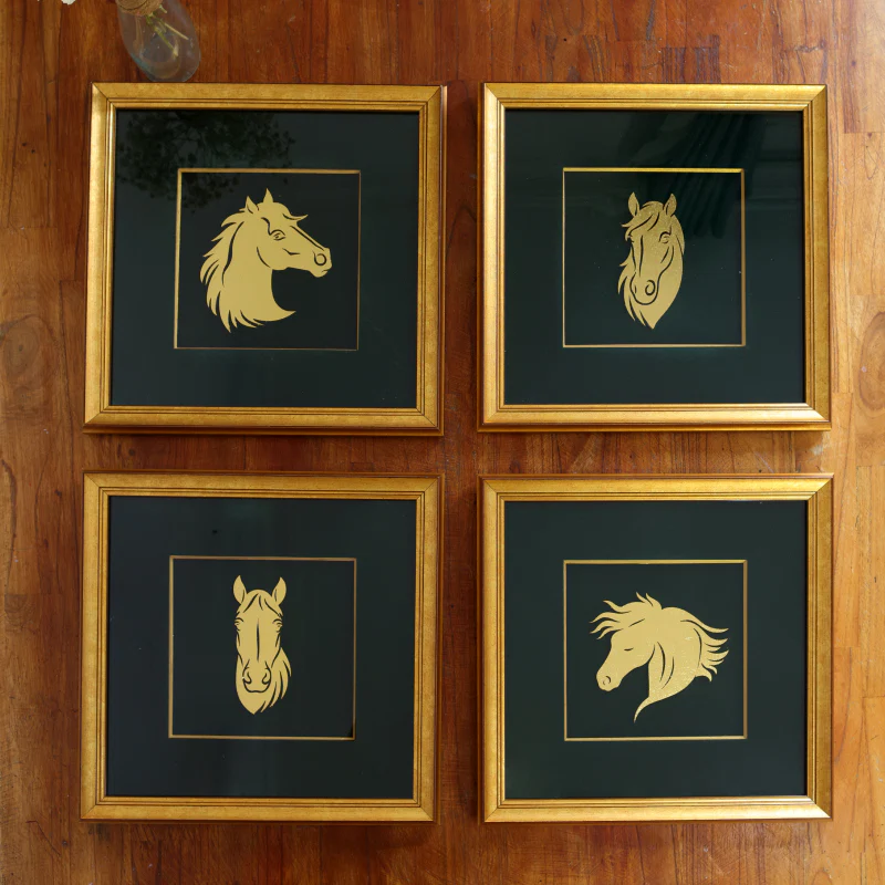 bộ 4 tranh ngựa cát vận tinh tượng 1