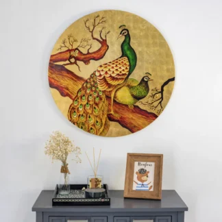 Tranh Khổng Tước Hoà Viên - Phú Quý An Gia