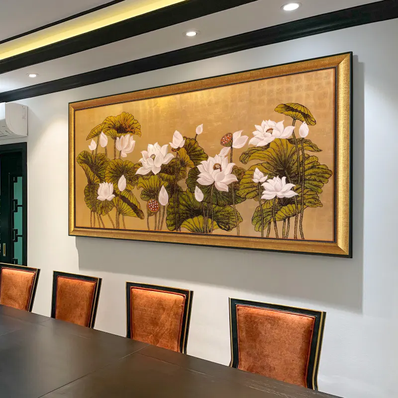 Bạch Liên Hoa - Sơn mài thanh Khiết Viên Mãn - Ảnh 2