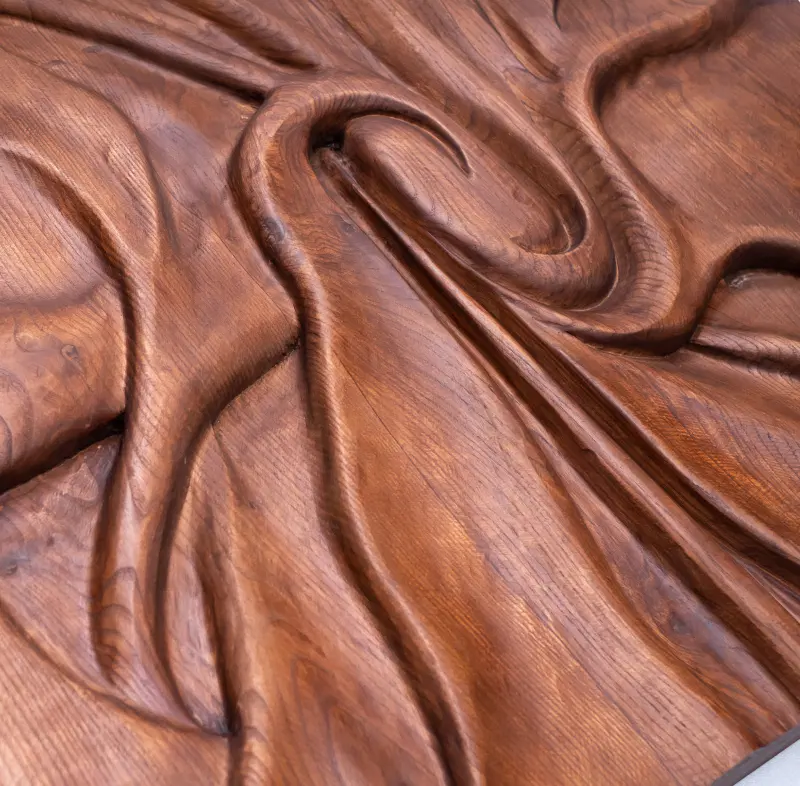 Artwork gỗ CNC và hoàn thiện bề mặt thủ công